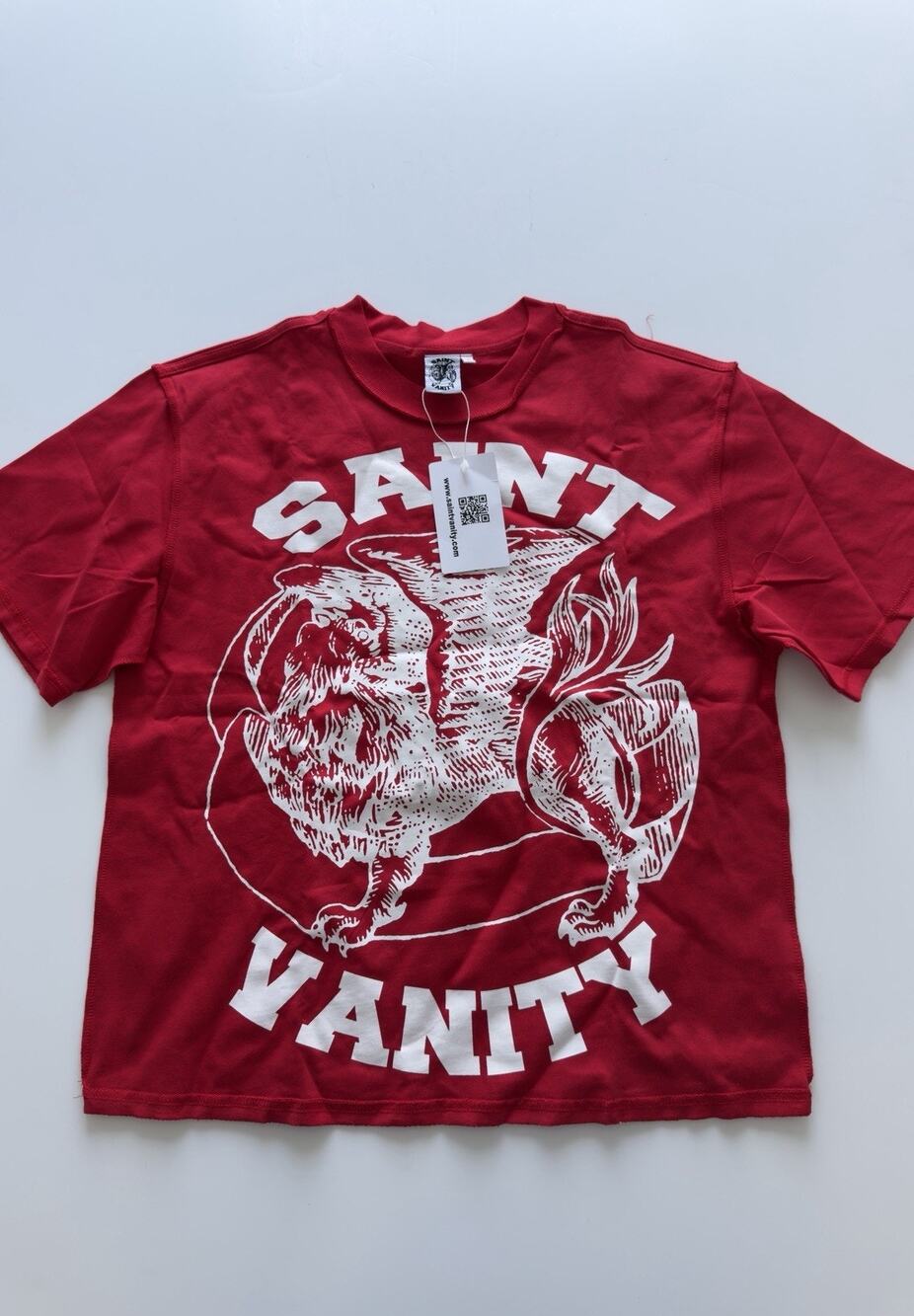Saint Vanity Griffin Tee Red Mens Small